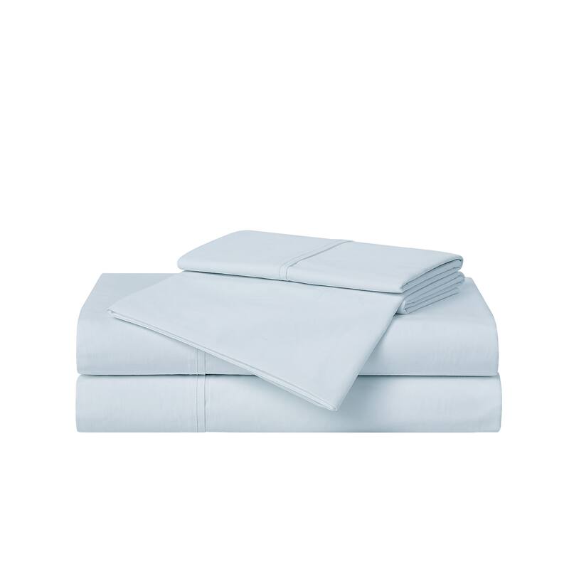 Cannon Classic Solid Percale Sheet Set - Light Blue - Split King