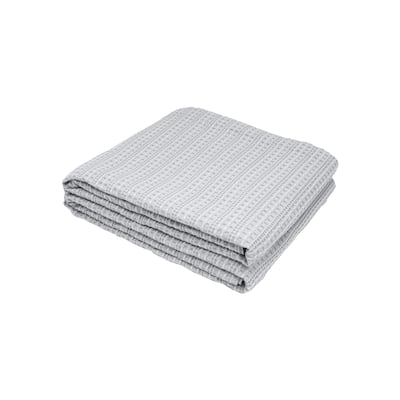 Waffle Gray Twin 66" x 86" Throw Blanket