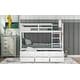 preview thumbnail 4 of 14, Twin over Twin Bunk Bed with Trundle & Drawers, Convertible, White
