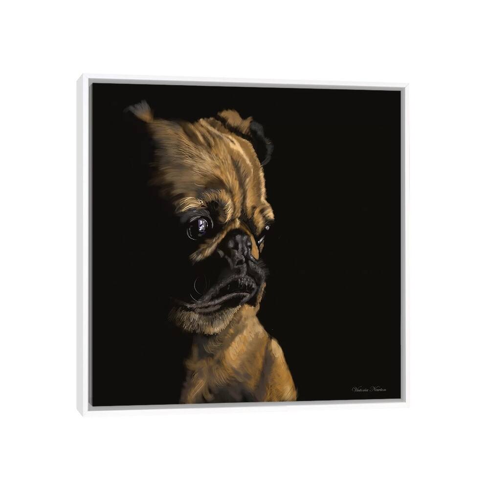 iCanvas "Pug" by Vicki Newton Framed Canvas Print