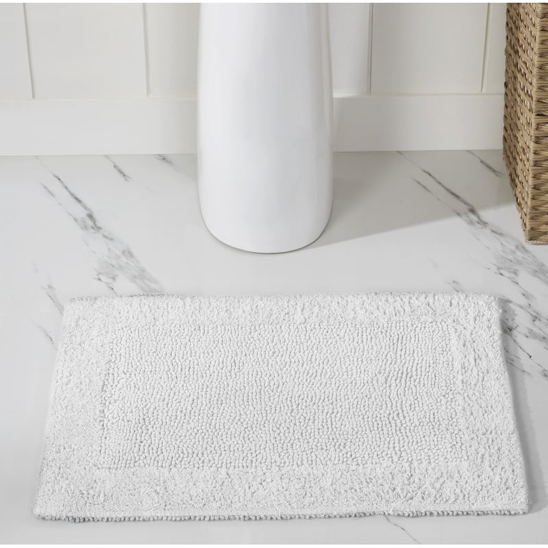 Better Trends Bath Rugs 100% Cotton Tufted Soft & Water Absorbent Bathroom Rug for Shower, Sink Bath Mats Edge Collection