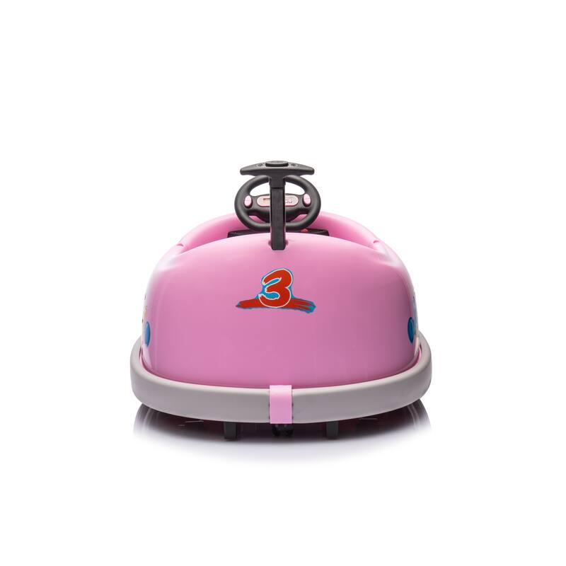 Bumper Car For Kids with LED Lights 360° Spin 12v Dual Drive Children's Electric Car