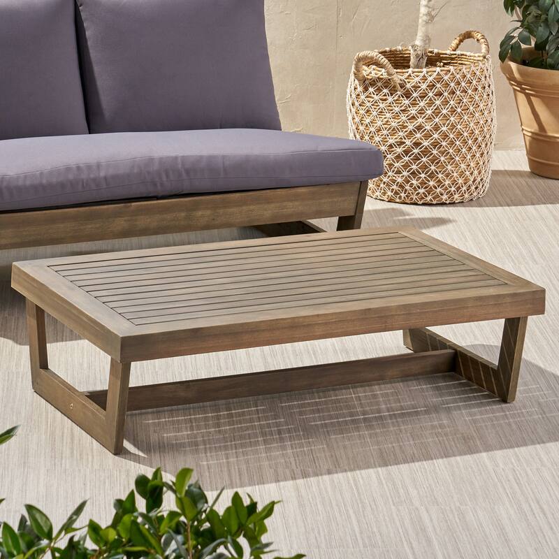 Sherwood Outdoor Acacia Wood Coffee Table by Christopher Knight Home