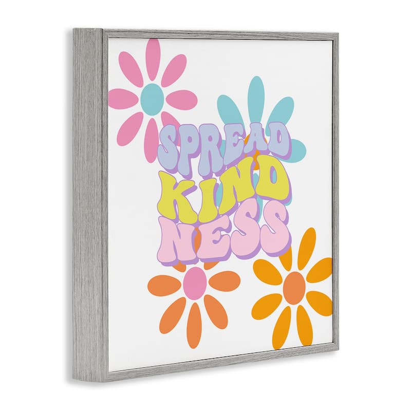 Stupell Groovy Spread Kindness Framed Giclee Art Design By Jesse Keith