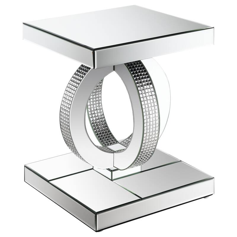 Breena Mirrored Coffee And End Table Set Silver