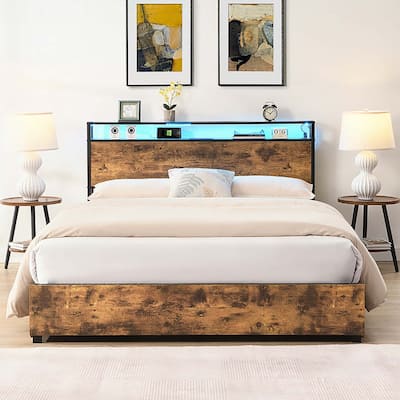 Metal Bed with Advanced Features for Supreme Comfort and Storage Enhancement