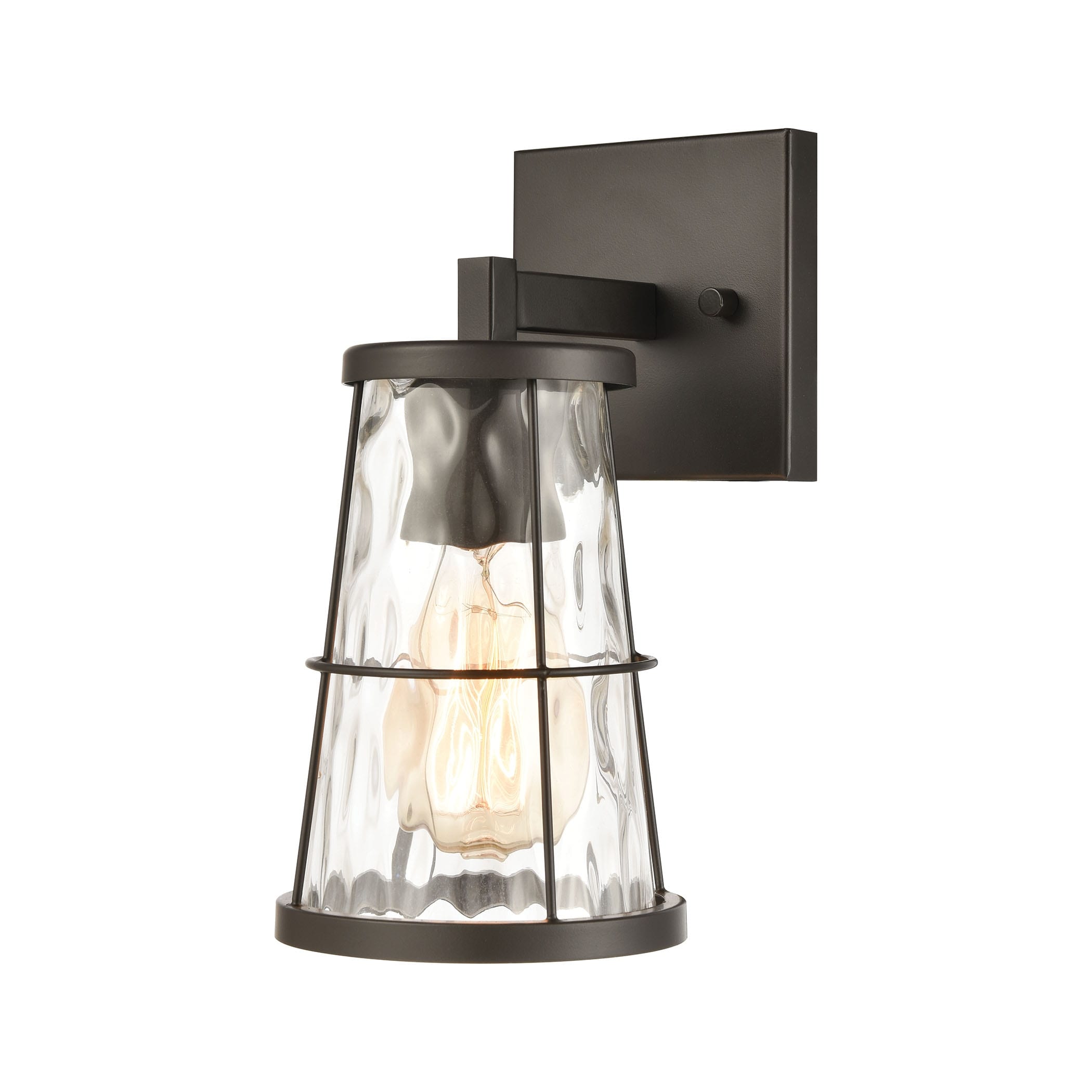 Elk Home Kendrix Oiled Bronze With Water Glass 1 Light Vanity Light