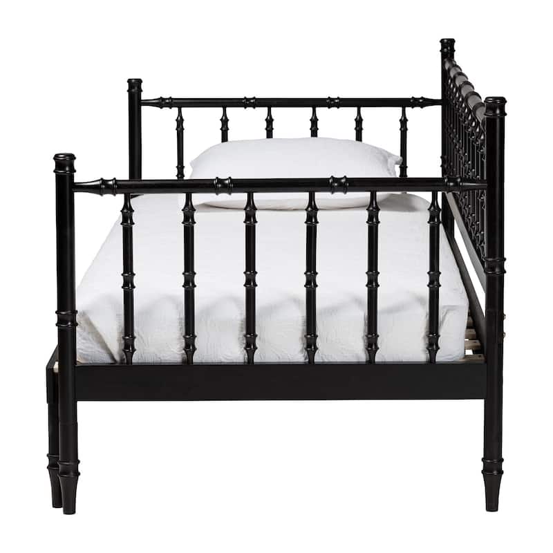 Marisela Twin-To-King Expandable Daybed - Wood Spindle Bed Frame with Bamboo-Inspired Posts, Modern Transitional Furniture