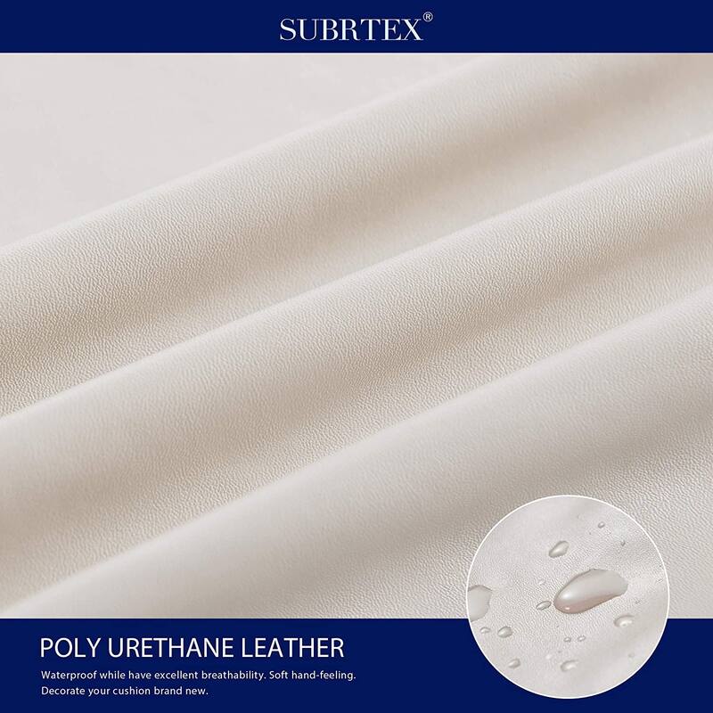 Subrtex PU Leather Cushion Pillow Covers for Sofa Patio Couch Bench