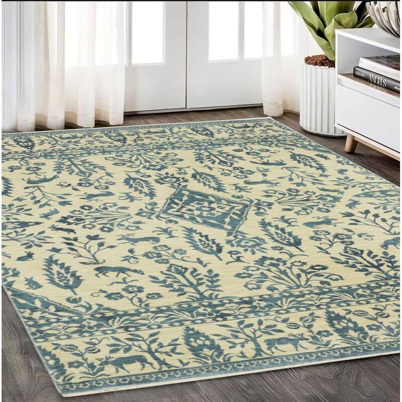HomeRootsOriental Traditional Runner Area Rug - 92.52' X '62.99' X '0.32