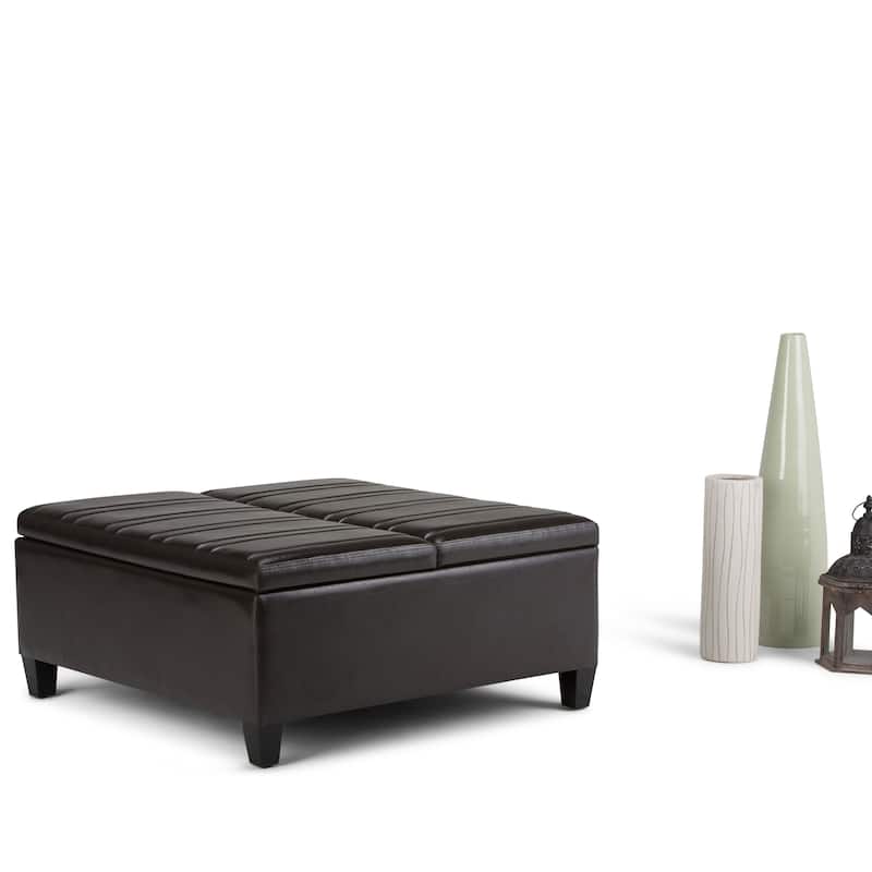WYNDENHALL Tyler 36 inch Wide Contemporary Square Table Ottoman