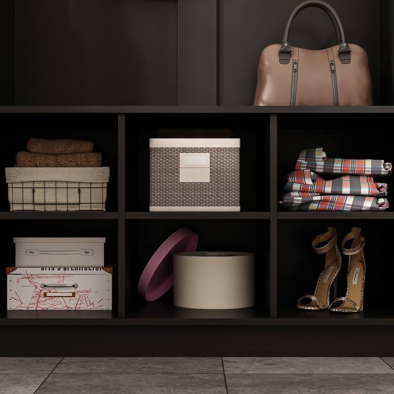 39.8'' Wide Hall Tree with Bench and Shoe Storage Cabinet Entryway