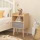 preview thumbnail 27 of 38, 2-Tier Kids Nightstand With Fabric Drawer