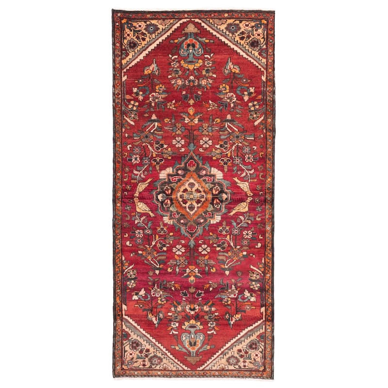 ECARPETGALLERY Hand-knotted Andelz Dark Red Wool Rug - 3'5 x 7'9
