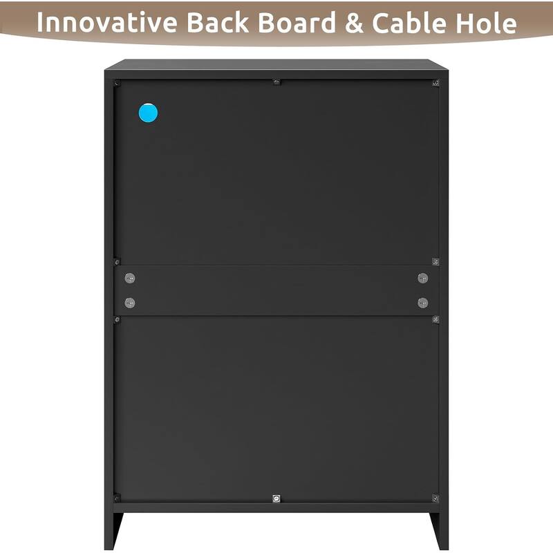 Dresser with LED Lights for Bedroom Double Dresser with 3/6 Drawers