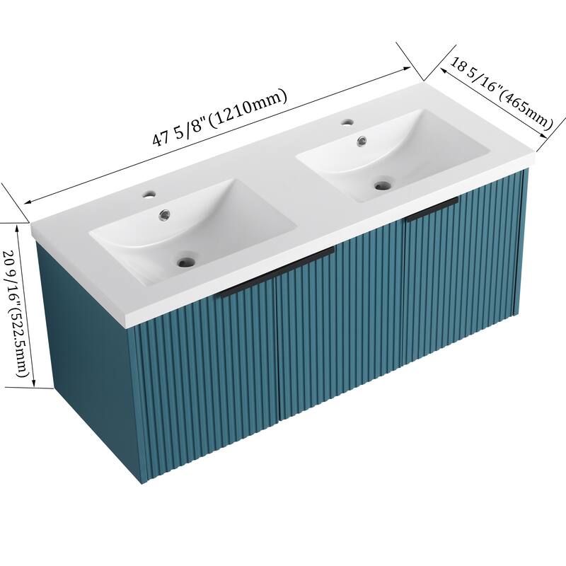 BNK 36''/48'' Single Bathroom Vanity With Sink, Floating Bathroom Vanity with Soft Close Door