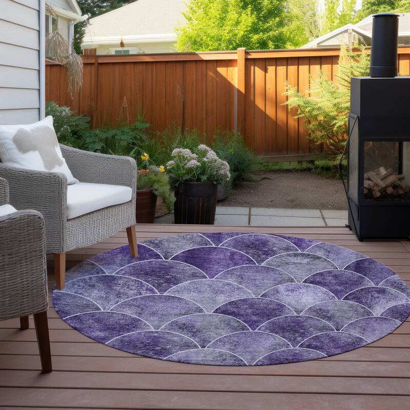 Machine Washable Indoor/ Outdoor Chantille Contemporary Rug