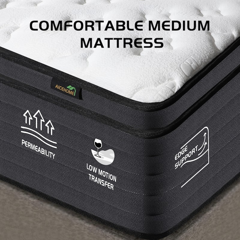 CHEVNI 14" Pillow Top Medium Pocket Spring Hybrid Twin Mattress