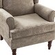 preview thumbnail 20 of 46, Epimethis Traditional Fabric Accent Armchair with Turned Legs by HULALA HOME