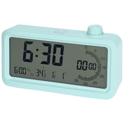 Small Digital Alarm Clock Bedroom, Big Numbers Dimmable, Temperature, Snooze, 12/24H for Deep Sleepers 5.9 x 3.1 x 1.6 inch