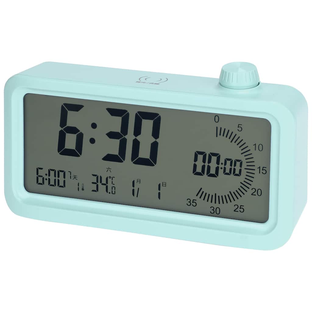 Small Digital Alarm Clock Bedroom, Big Numbers Dimmable, Temperature, Snooze, 12/24H for Deep Sleepers 5.9 x 3.1 x 1.6 inch