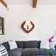 preview thumbnail 4 of 10, Parrot Uncle 14 Inch Distressed White Classic Wood Mirrored Wall Light Fabric Shade Accent Sconce
