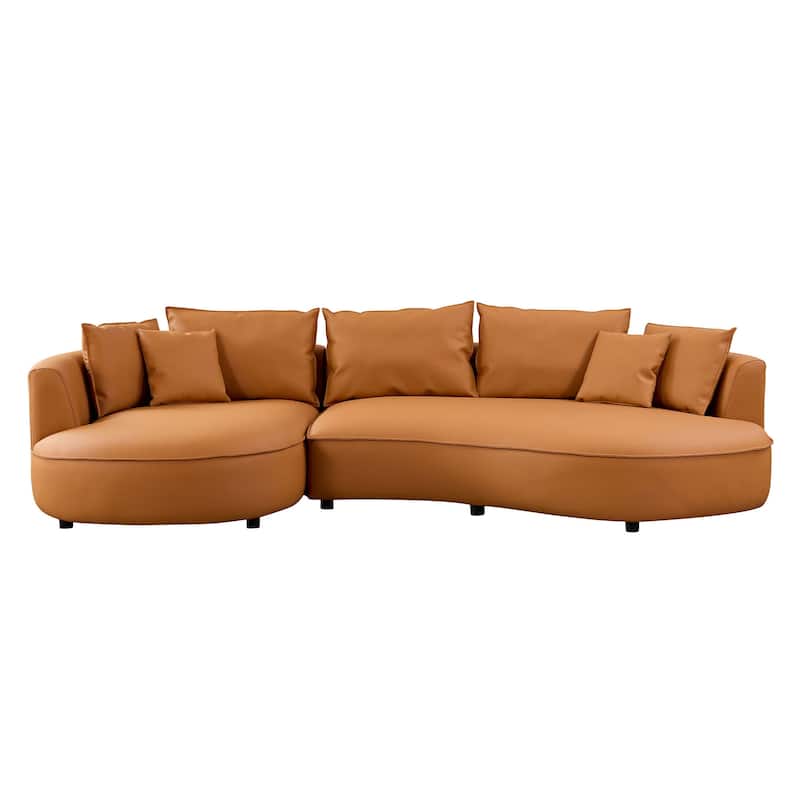 L-Shaped Leather Sectional Sofa with Chaise – Large Luxe Couch for Living Room
