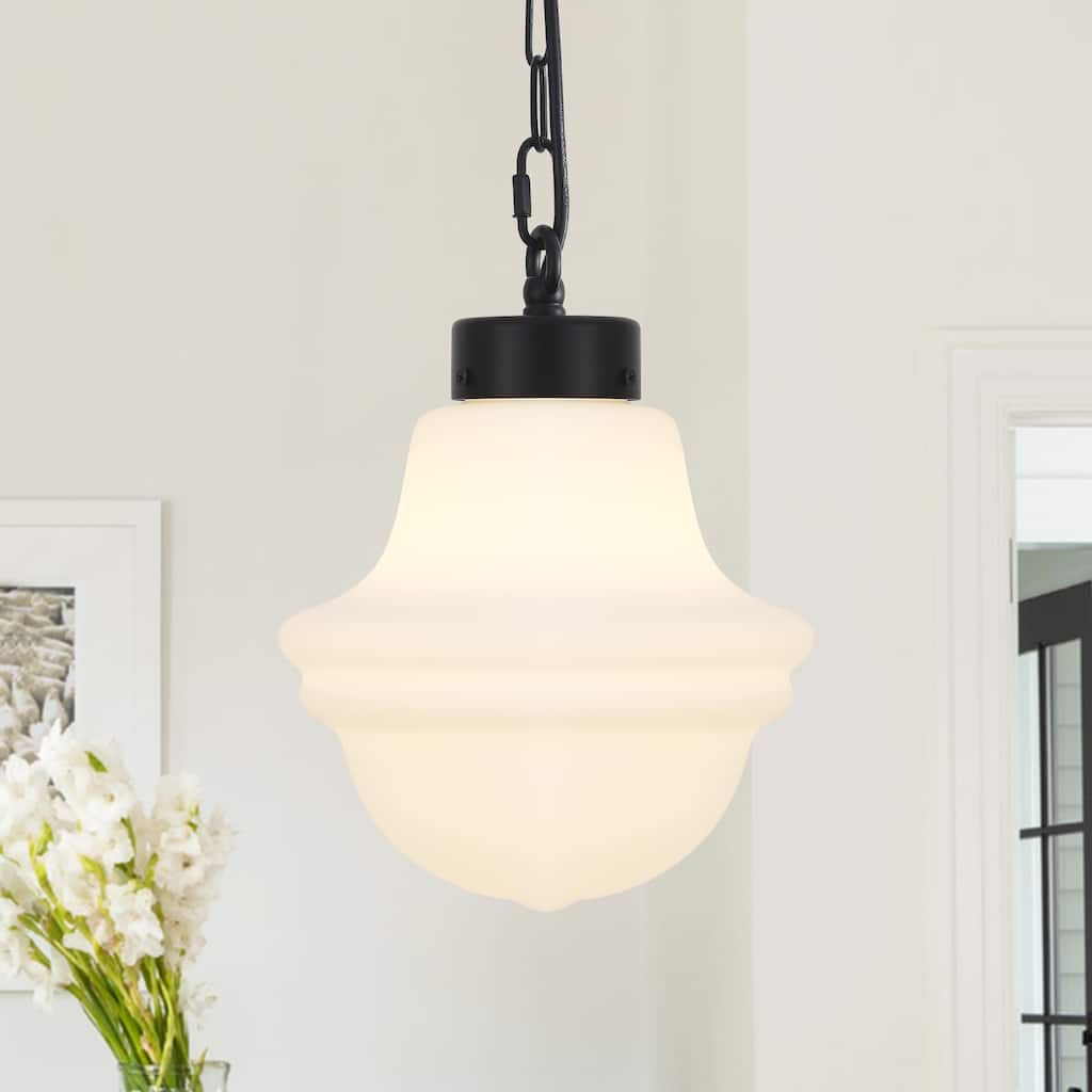 1-Light Pendant Light with Glass Shade