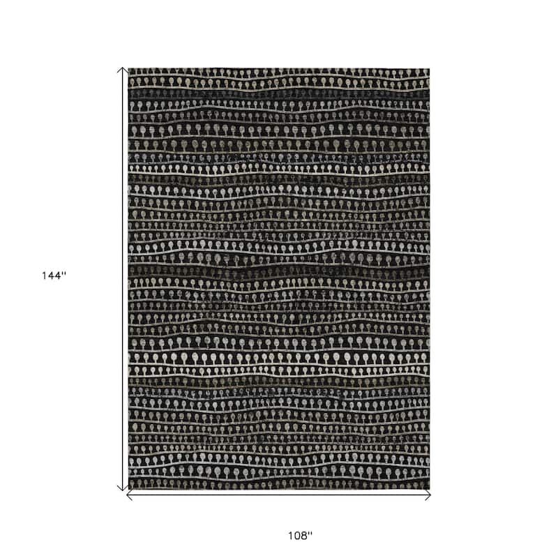 HomeRoots Striped Transitional Rectangle Outdoor Rug