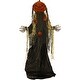 preview thumbnail 2 of 12, Life-Size Poseable Pumpkin Man with Lights, Indoor/Covered Outdoor Halloween Decoration