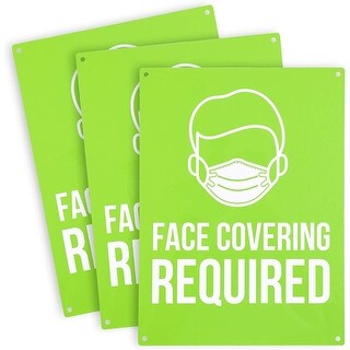 Signs, Face Covering Required Sign, Peel and Stick (9 x 12 In, 3 Pack ...