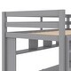 preview thumbnail 6 of 7, Gray Twin Pine Loft Bed with Desk, Shelves, Ladder, High Guardrails