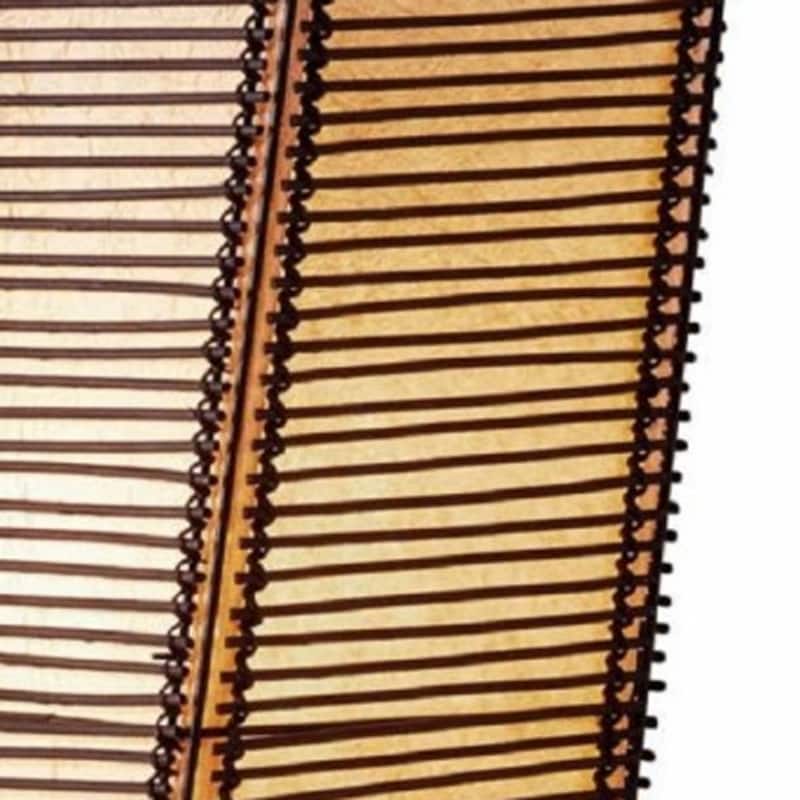 50" Boho 2-Light Cylinder Shape Floor Lamp with Twisted Paper Shade and Black Base Foot Switch - 50”H x 9.5”W x 9.5”D