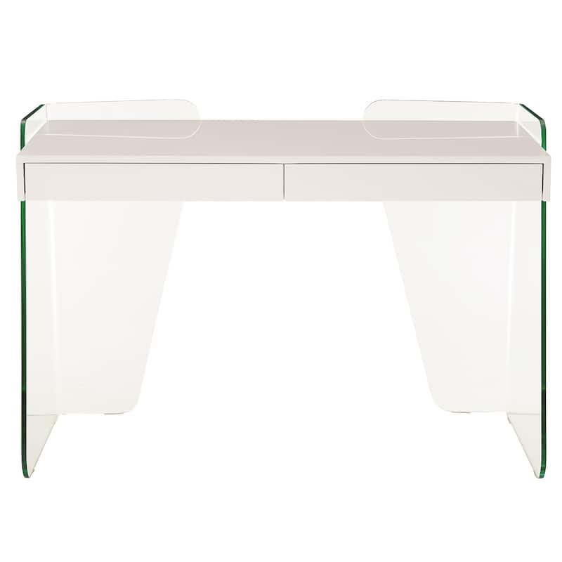 ARCHIE office desk with clear glass.