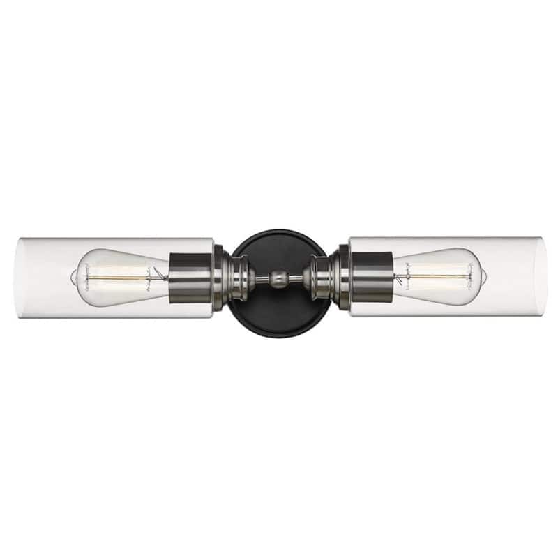 Millennium Lighting 2 Light 24" Wide Bathroom Vanity Light - Matte Black / Brushed Nickel