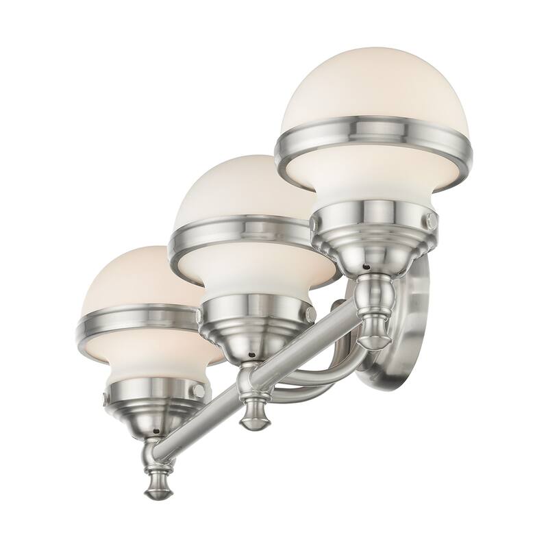 Livex Lighting Oldwick 3 Light 24" Wide Vanity Light with White Shade
