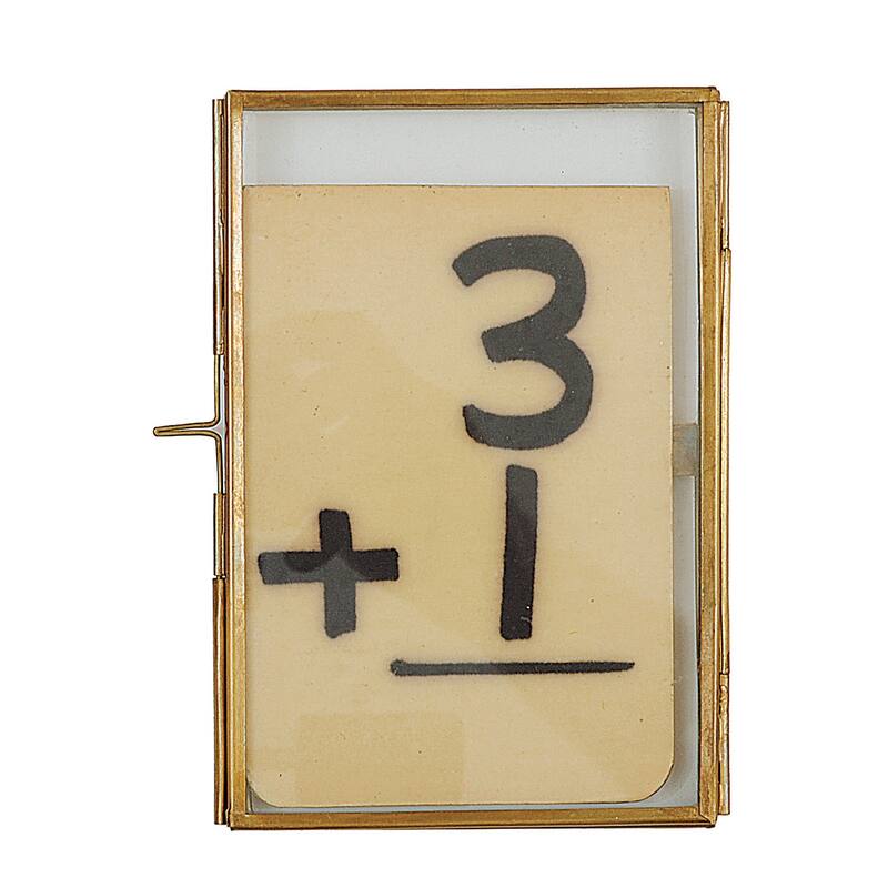 Brass & Glass Photo Frame - Gold - 4.0"L x 0.5"W x 6.0"H