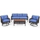 preview thumbnail 5 of 9, 4 Pieces Patio Furniture Set with Swivel Chairs