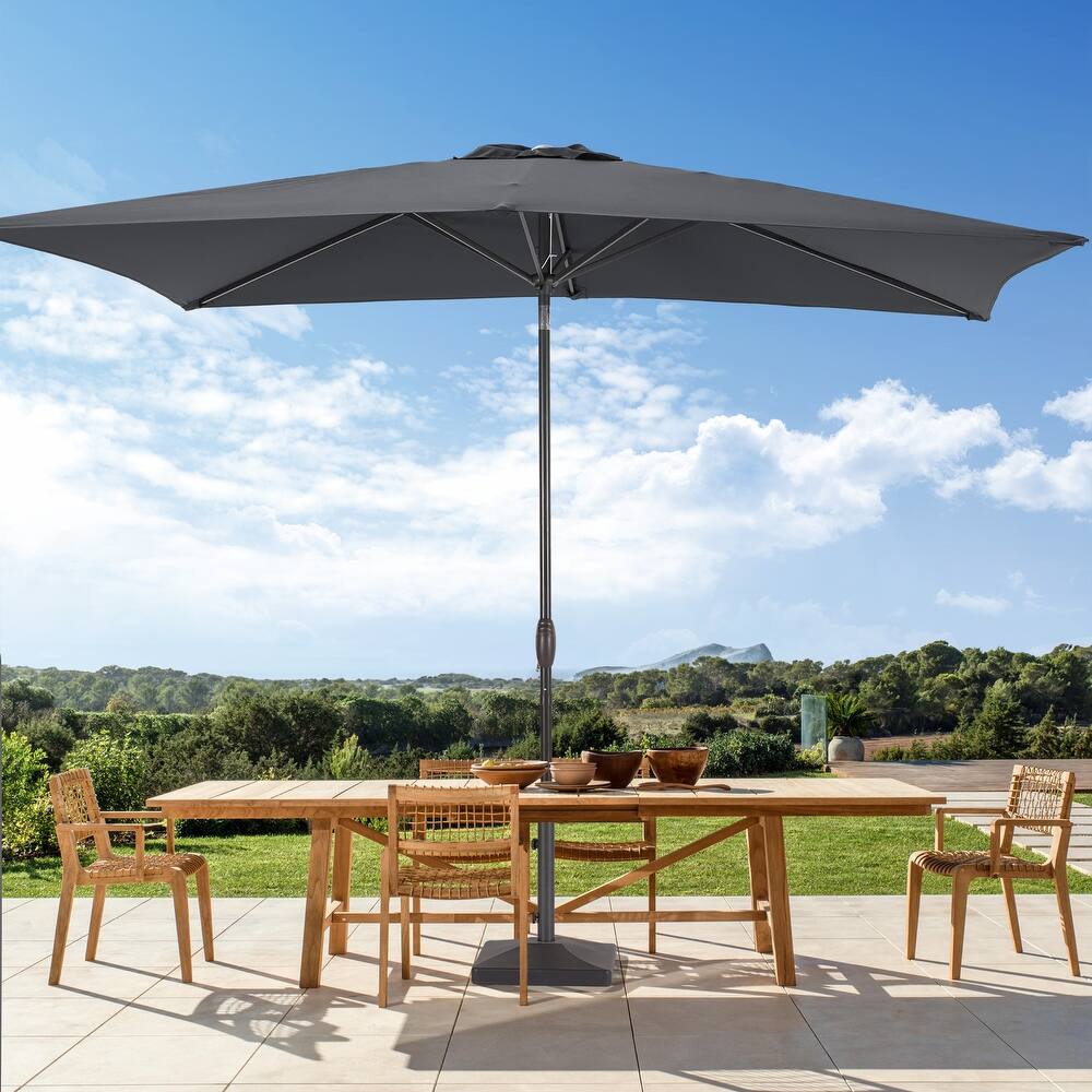 BONOSUKI 6x9FT Patio Market Umbrellas Table Umbrella with Tilt Button