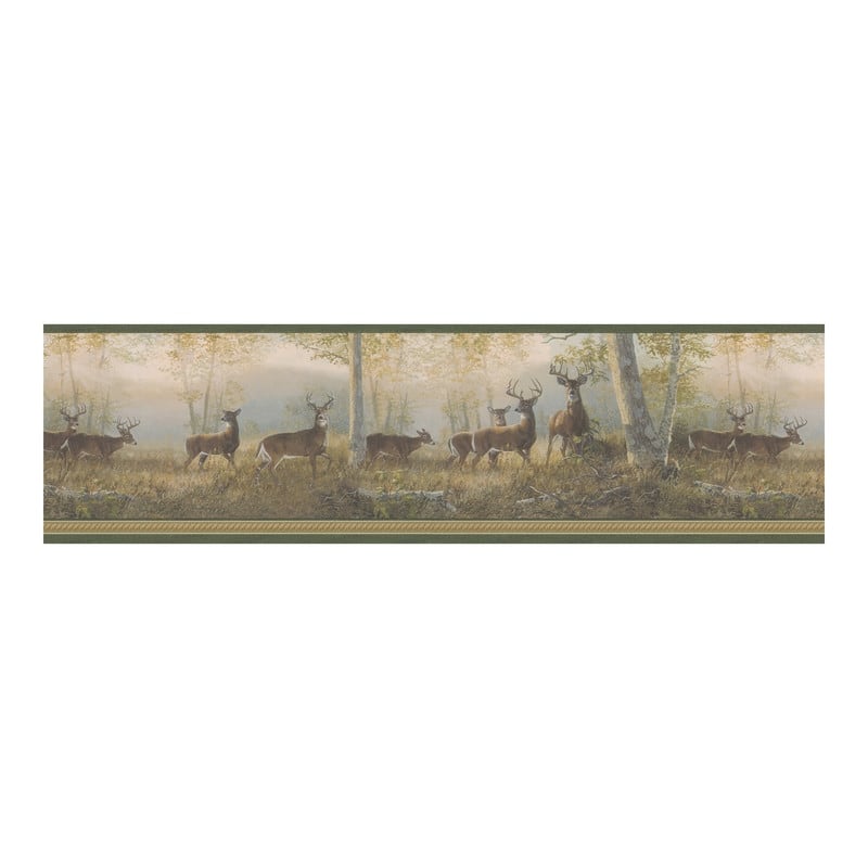 Chesapeake Storrie Green Deer Border - 6.5 x 180 x 0.025
