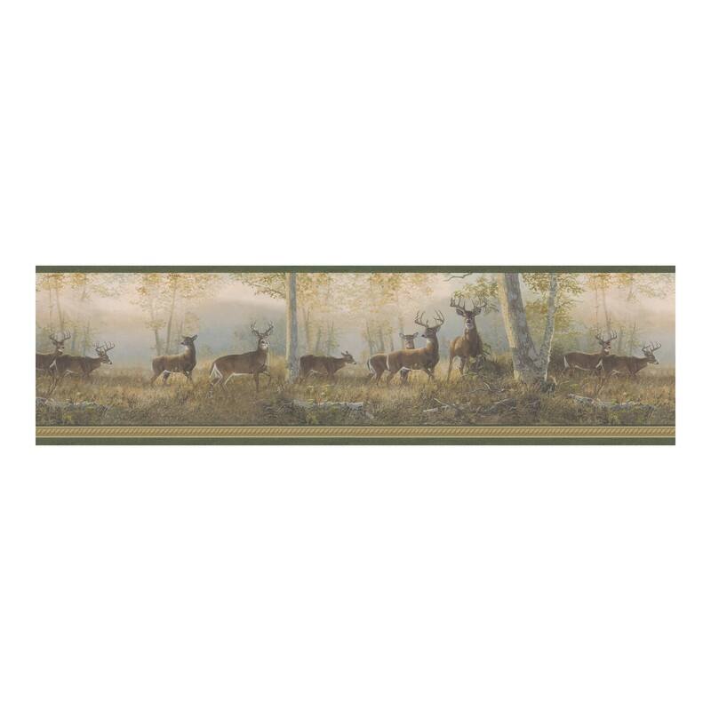 Chesapeake Storrie Green Deer Border - 6.5 x 180 x 0.025
