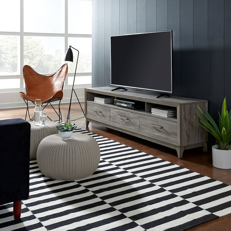 Mercury Driftwood Gray 76 Inch TV Console - Grey