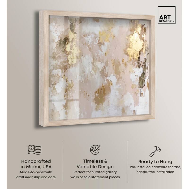 Golden Glimmer Gesture I Shadowbox by Art Remedy