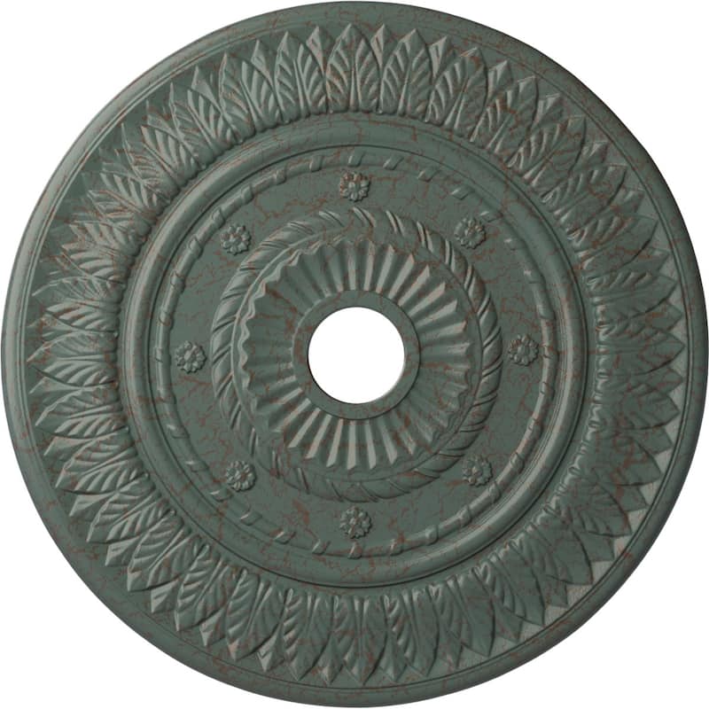 26 3/4"OD x 3 5/8"ID x 1 1/8"P Leaf Ceiling Medallion