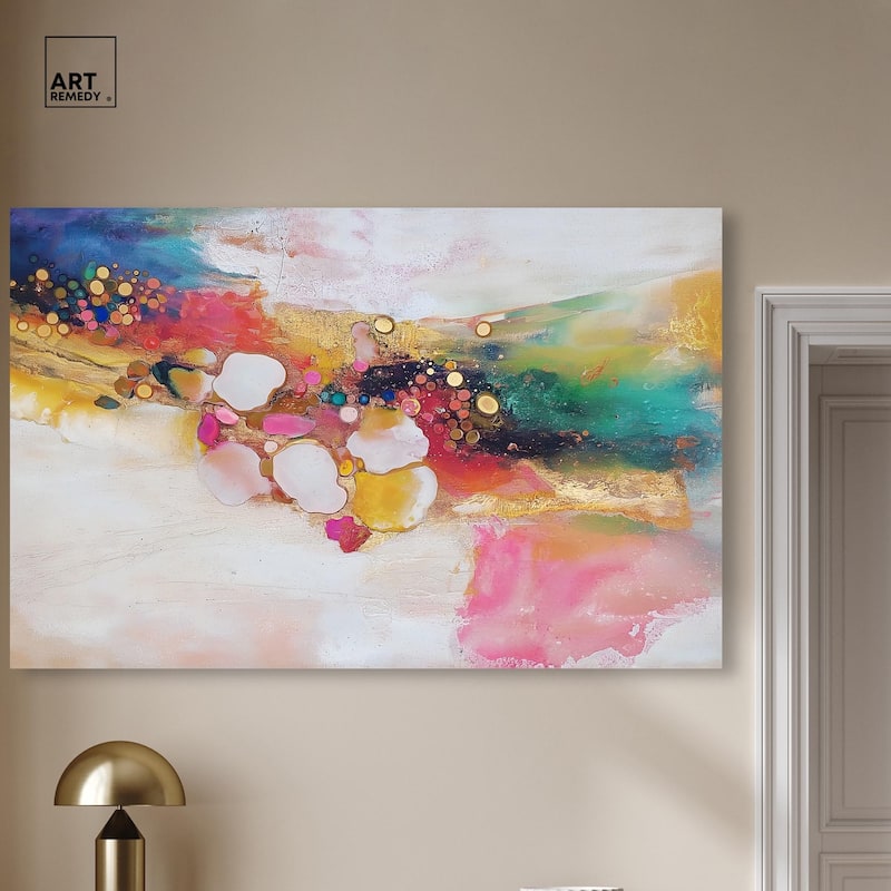 Vibrant Dabs II Canvas by Art Remedy, Gallery Wrapped