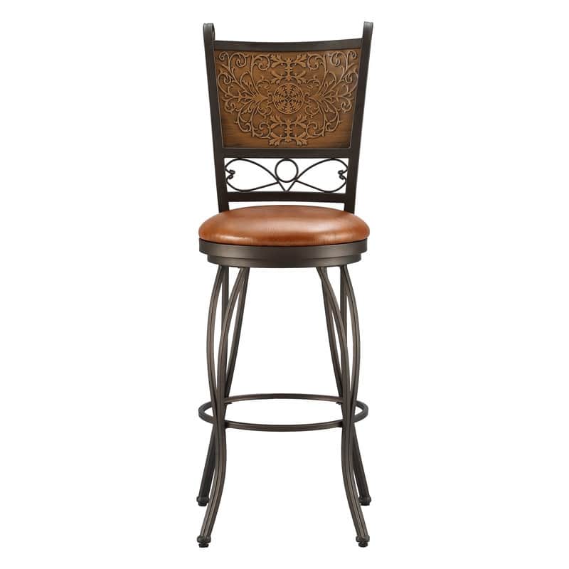 Bailey Stamped Back 30-inch Bar Stool - N/A
