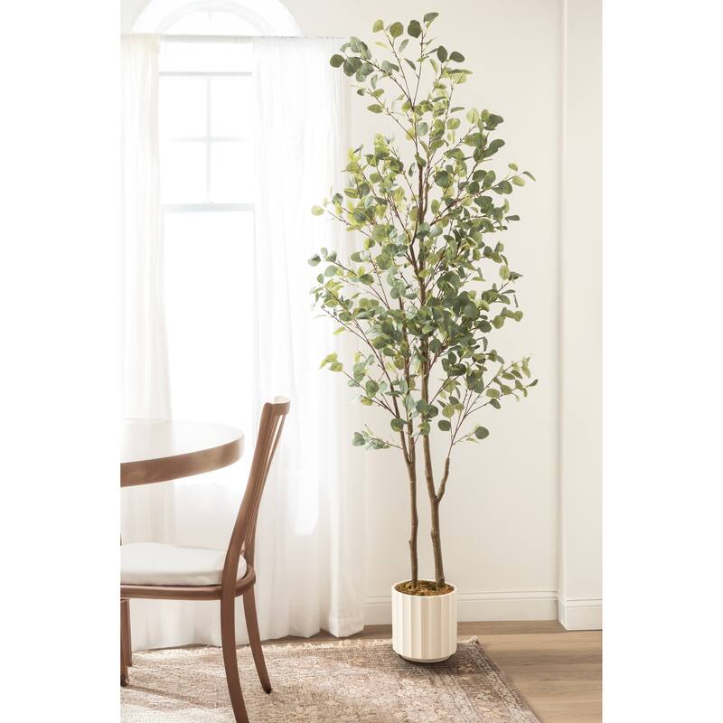 Kate and Laurel Eudora Faux Eucalyptus Tree