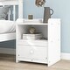 preview thumbnail 5 of 11, Full Platform Bed with Slatted Headboard, Footboard & Nightstand - Classic Set