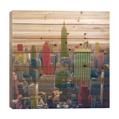 New York City Pop 2 Print On Wood by Unknown Artist - Multi-Color