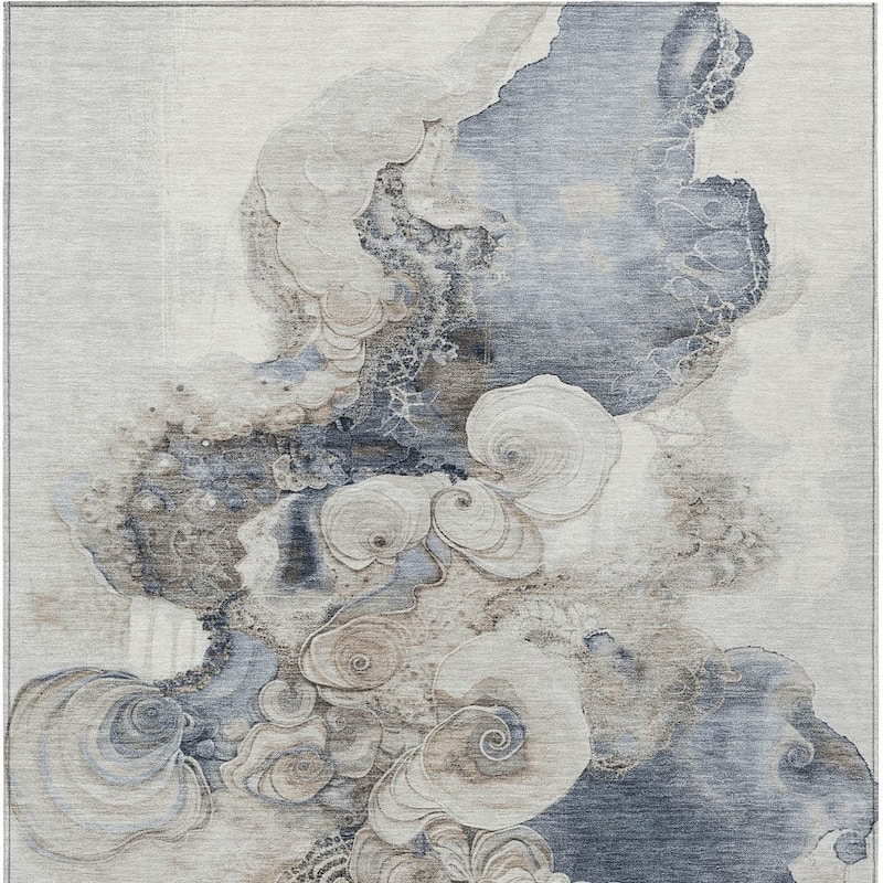 HomeRoots Abstract Transitional Rectangle Outdoor Rug